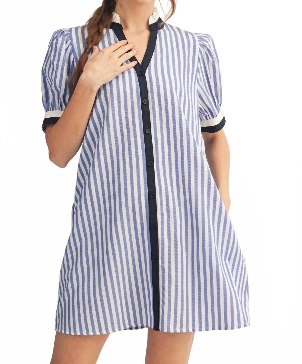 NEW JODIFL striped shift dress in blue